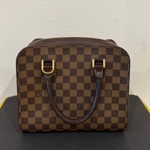 Louis Vuitton Damien Ebene Triana checker handbag authentic Brown gold hardware